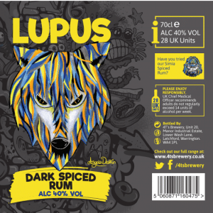 4TS - Lupus Dark Spiced Rum Label